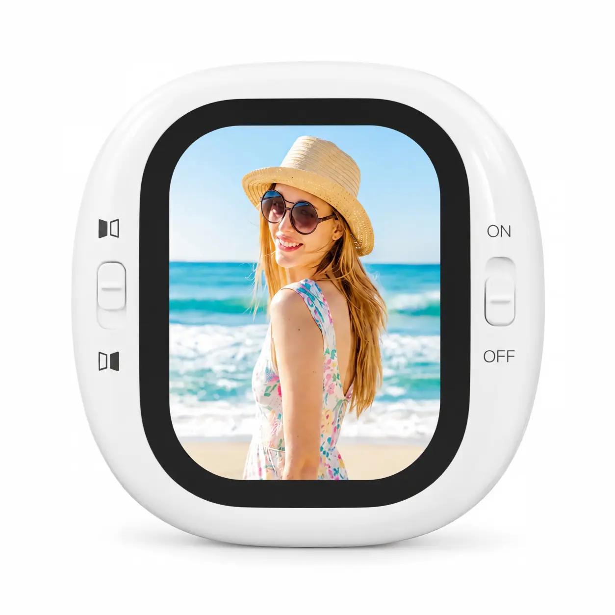 Rociy Magnetic Selfie Screen with Remote - 2.1" Vlog Rear Camera Display, 0-Delay Direct Connect, Type-C Compatible for iPhone & Android