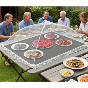 Foldable Mesh Food Tent, Strong Insect Protection, Portable Outdoor Food Cover, Easy Clean Design, Ideal for Picnics, Parties, Kitchen Utensils