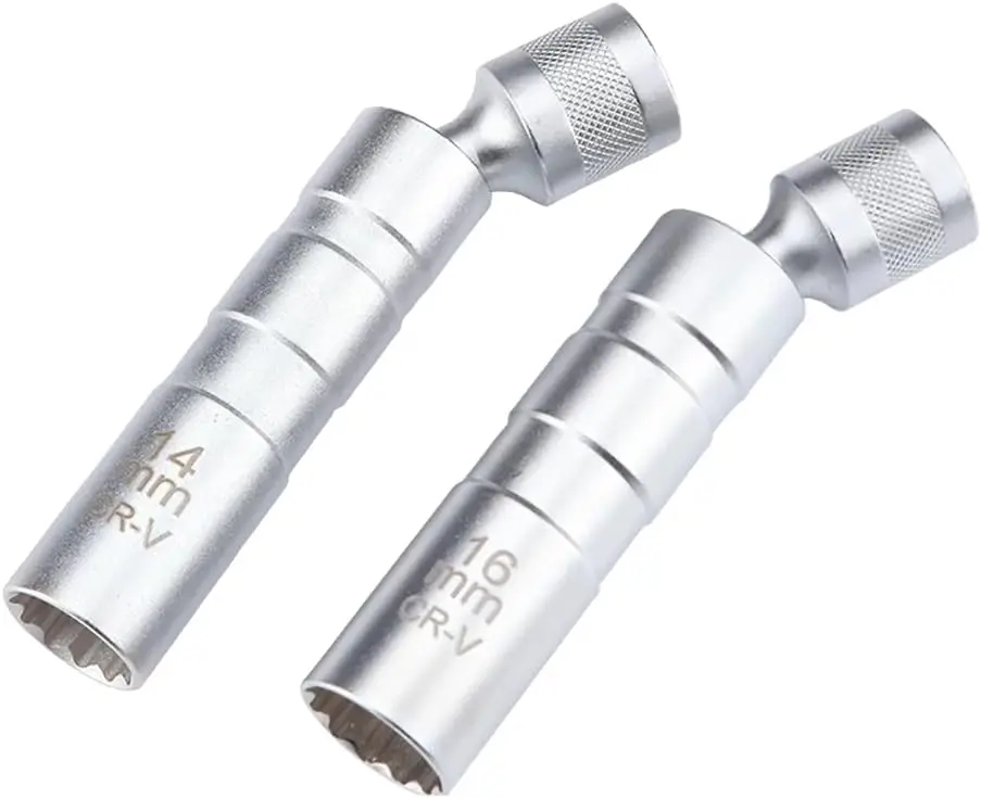 14mm&16mm 9/16"&5/8"  Swivel Spark Plug Socket,Thin Wall 12 Points 3/8" Drive Spark Plug Socket, Tools, Rotating,360- Swivel,Suitable for  ,,SUV