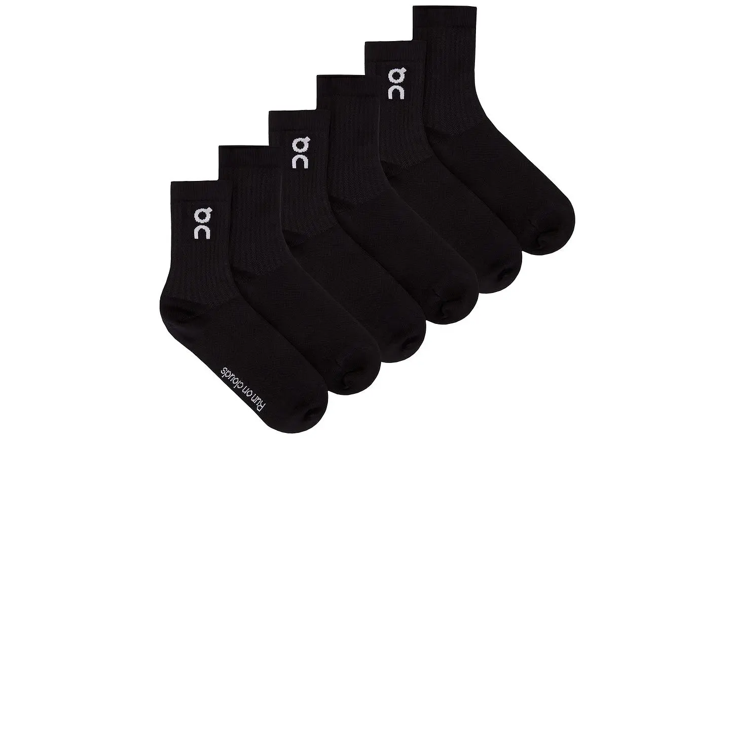 On Logo Sock 3-Pack in Black