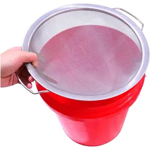 Fine Mesh Paint Strainer 60 Mesh Stainless Steel Paint Filter Emulsion Honey Funnel Filter Cover Fits 5 Gallon Paint Bucket Filter Tool Insert Strains (1 pc)