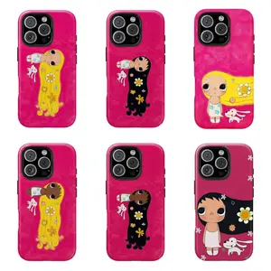 Dreamy INS Glittering Big Eyes Comic Girl Phone Case | Trendy  Style Shockproof Cover Compatible with iPhone 11, 12, 13, 14, 15, 16, 17 Series, Samsung Galaxy S21, S22, S23, S24, S25, S26,Trendy and Protective Case for Every Style
