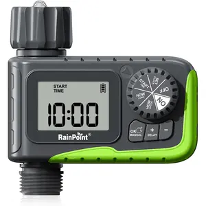 RainPoint Sprinkler Timer Outdoor Water Timer for Garden Hose Faucet with Rain Delay/Manual, Programmable Watering Irrigation Feature