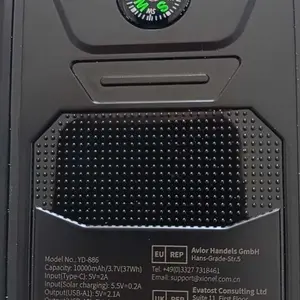 Product Review of 10000mAh Portable Solar Power Bank, Dual USB Output Port Waterproof Power Bank with LED Light, Solar Phone Charger Compatible with iPhone & Android #TOP PICKS from A**c