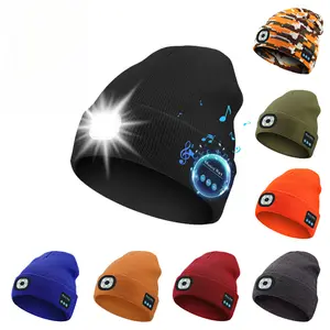 LED Light-Up Headlamp Knit Hat
