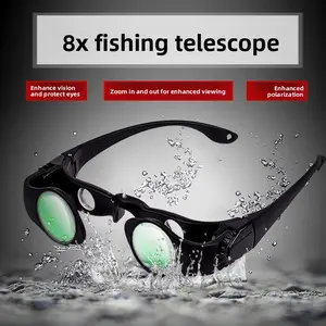 Binoculars glasses original,New 8x glasses,head wearing telescope fishing zoom in to see floating outdoor wide-angle glasses