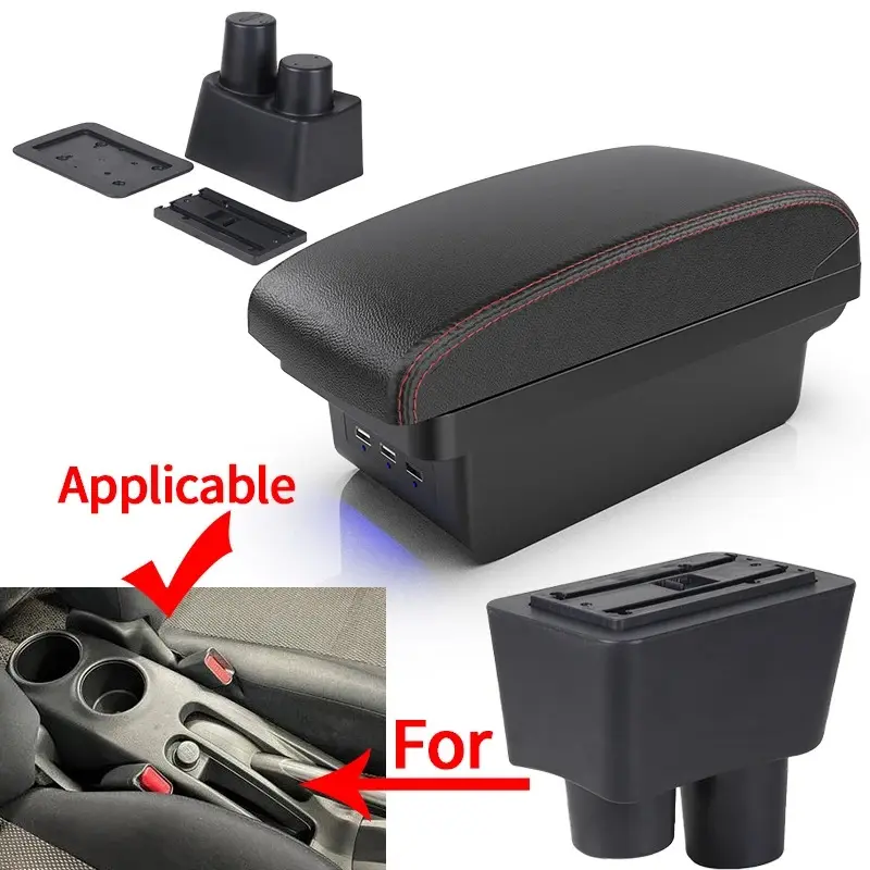 For Nissan Almera armrest box Suitable for Nissan  Versa Car armrest box storage box decoration modification accessories, Car Console Organizer, Car Storage Organizer
