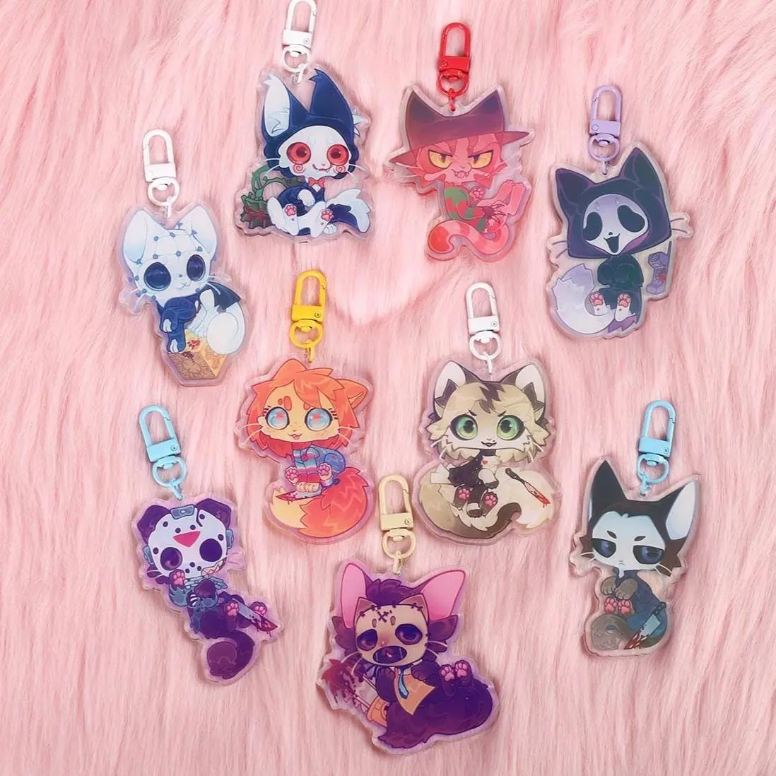 SLASHER CATS | Horror | Acrylic Keychains