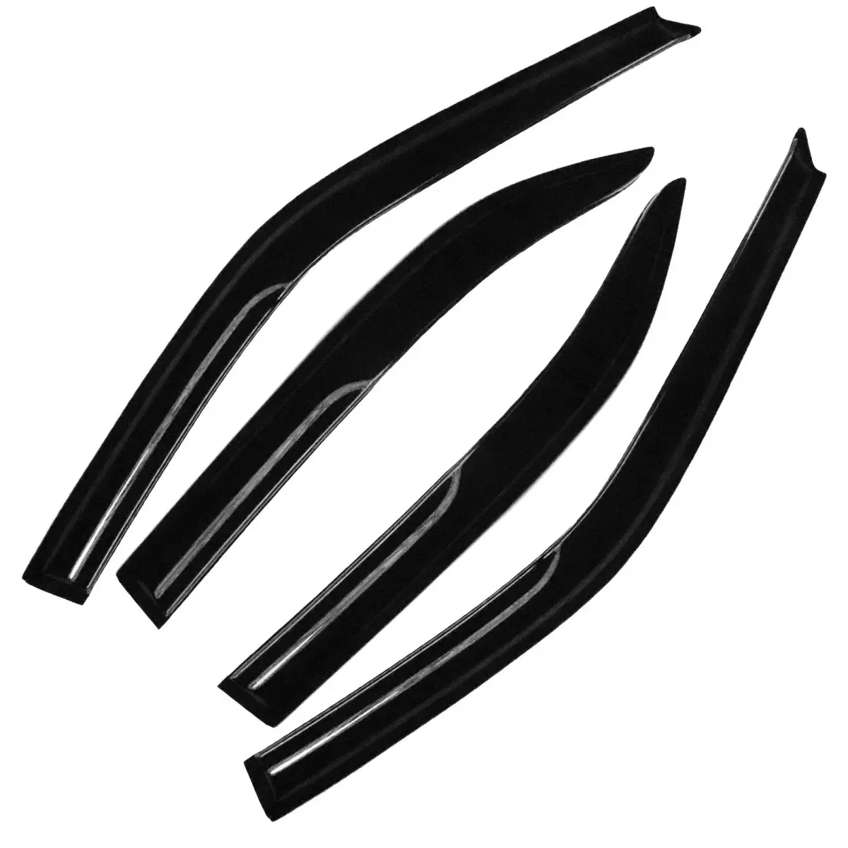 Side Window Visors for 1996-2000 Honda Civic Sedan - JDM Mugen Style Car Accessories, Wind Deflectors, Sun Rain Guards, Vent Guards