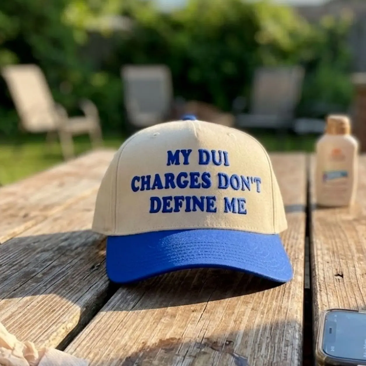 My DUI Charges Don’t Define Me Hat Custom Embroidered Sarcastic Statement Snapback Cap, Novelty Mesh Baseball Hat, Adjustable Unisex Gift