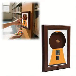 Brown wall-mounted candy dispenser, creative hanging candy box, wall decoration, can hold candy, nuts, pet snacks, Christmas gift, birthday gift.