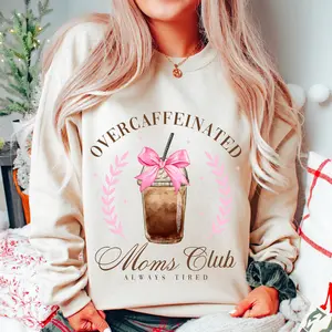 Mom Social Club  Coquette Mama  Sublimation Design    Soft Girl Era  Pink Bow  Trendy Cofee