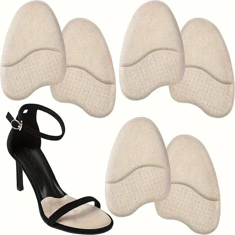Anti-slip Silicone Gel Shoe Insoles, 6 Counts/set Ball-of-foot Cushions for Women's High Heels, Comfort and Support Foot Pads for Sandal Lady