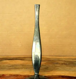 Antique Monogrammed "M" Bud Vase - Vintage Silver Bud Vase with Script Monogram "M"