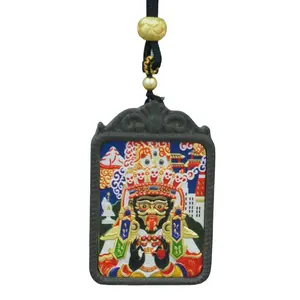 Tibetan wealth goddess Zakram Woody Scent Handmade incense aromatherapy Pendant carved your name and birthday on the back