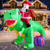 6FT Santa Riding Dinosaur