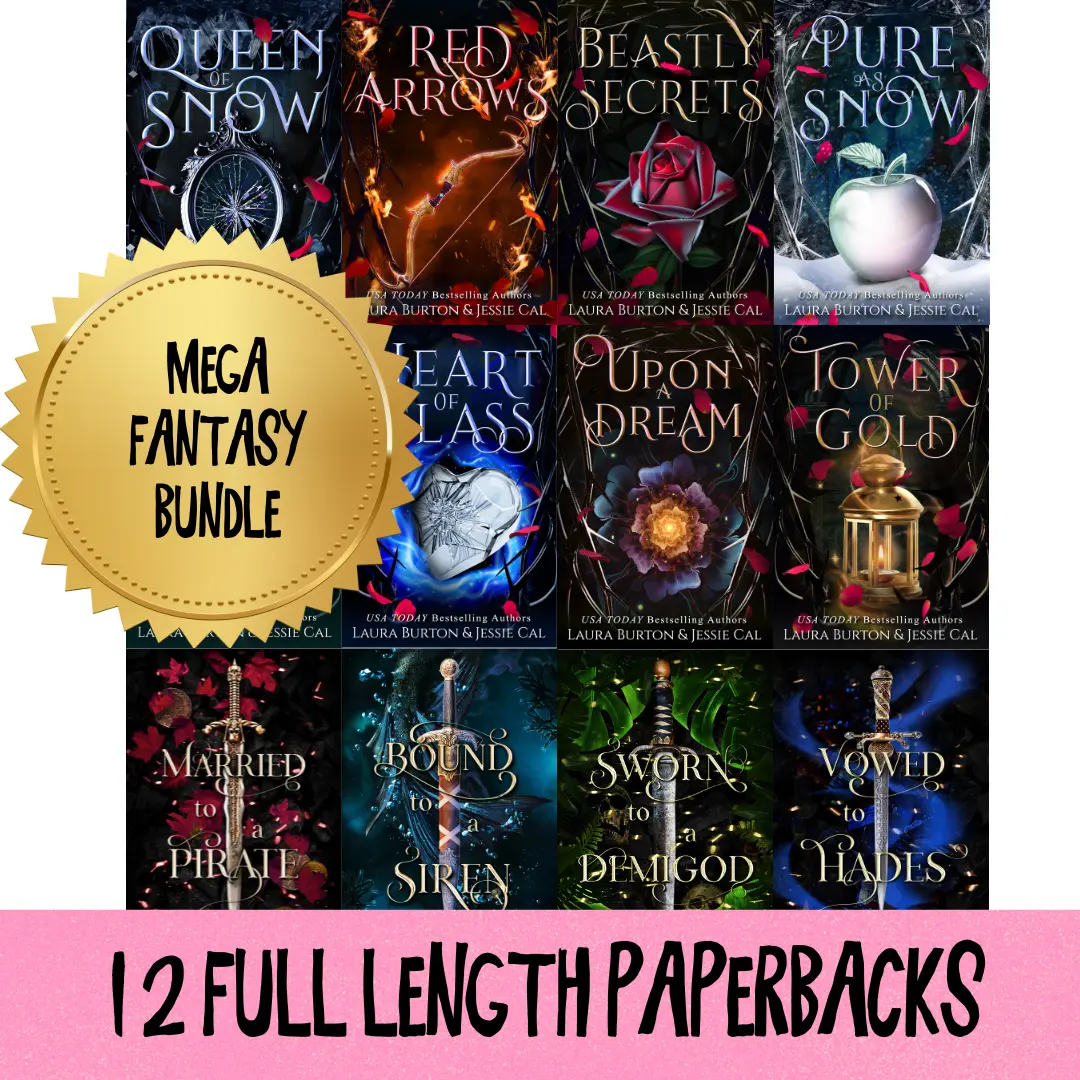 The Mega Fantasy Chanted Kingdom (Jessie Cal) Signed Collector's Edition English Series Book Bundles - 12 Like-New Softcover Novels, Paperback Novel with Fairy Tale Twist, Morally Gray Heroes, Happy Endings for Fantasy Romance Collectors, Special Edition