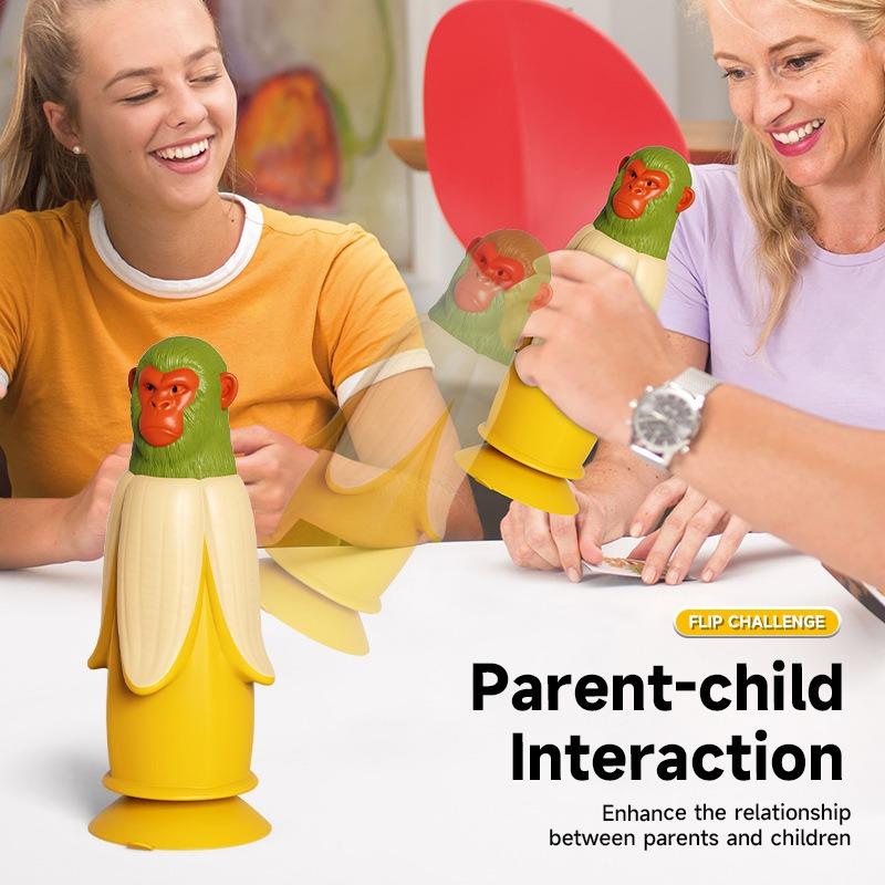 Banana Monkey vs Shark Party Board Game – Parent-Child Interactive Game, Decorative Toy