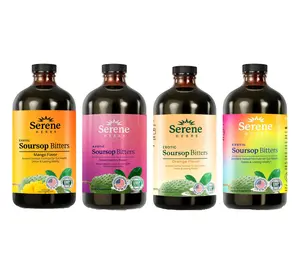 Serene Herbs Soursop Bitters Liquid – Organic Herbal Sour SOP Guanabana with Black Seed, Moringa, Irish Moss & Ginger – Gut Support, Energy & Immune Boost