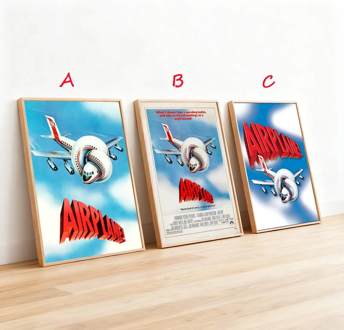 Airplane! Movie Poster: Minimalist Wall Art Print
