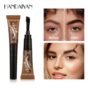 Peel Off Brow Tint Waterproof Semi Permanent Eyebrow Gel Tint Long Lasting Brow Gel Natural Looking Brows Easy Removal with Brush Makeup for Women