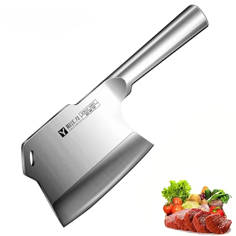 Stainless Steel Kitchen Bone Cutting Knife, Thickened and Weight Bone Chopping Knife. Kitchen Knife for Meat, Vegetable, Fruit.