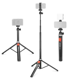 NEEWER TS05 Phone Tripod with Remote & Phone Holder, 65.2" All Metal Tripod Stand Compatible with iPhone Android GoPro Canon Sony DSLR, Portable Selfie Stick Tripod for Travel, Vlog, Video Recording & Live Streaming