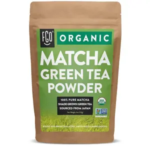 FGO Organic Matcha Green Tea Powder, Japanese Culinary Grade, Resealable Kraft Bag, 4oz, Packaging May Vary (Pack of 1)