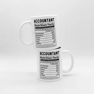 Funny Accountant Mug – Accountant Nutrition Facts Coffee Cup – Hilarious Ceramic Gift for CPA, Bookkeeper, Tax Pro or Office Coworker – Great for Tax Season, Promotions, Boss’s Day, or Retirement – Dishwasher & Microwave Safe accountant gift mugs