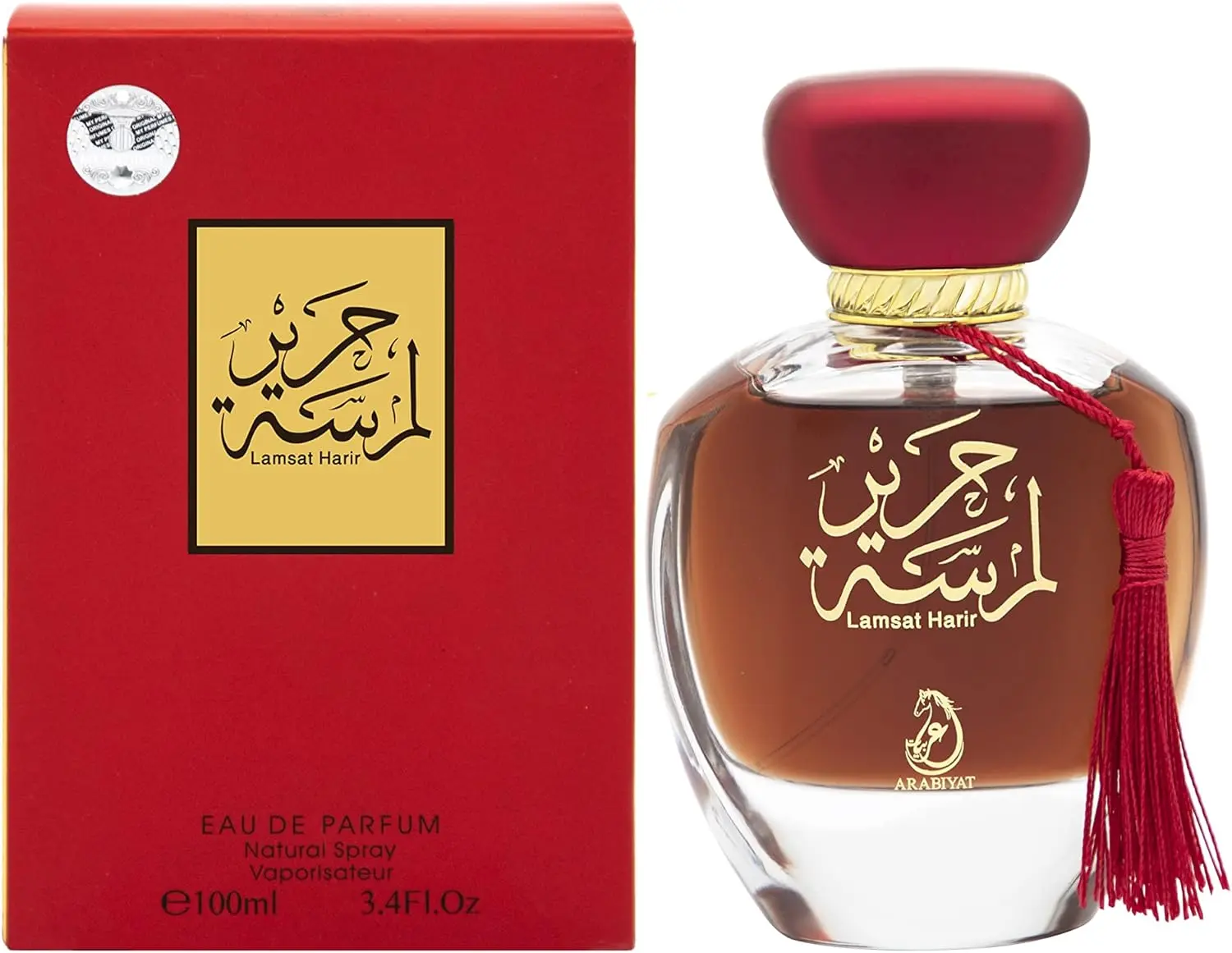 Arabiyat Lamsat Harir Eau De Parfum (EDP) - 100ml Luxury Spray, Arabian Scent Perfume, Elegant Fragrance, Floral Amber Scents, Amber Vanilla Blend, Women's Selfcare Fragrances