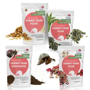 Snout and Shell Hermit Crab Food Bundle (Farm and Meadow, Fruity Breakfast Blend, Crabby Bug Blend, Greensand)