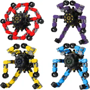 4pcs Transformable Fidget Spinners For Kids And Adults Boys And Girls FingertipGyrosfor Kids Easter Basket Stuffers Halloween Christmas Gifts