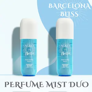 Solo En Ibiza Barcelona Bliss Body Mist 180ml 2 Pcs Blackcurrant Amber Vanilla Scent Long Lasting Perfume Level Fragrance for Everyday Use