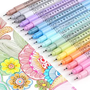 0.38mm Fine Point Pen,16 Pack Colored Fineliner  Pens No Bleed Through,Extra Fine Tip Marker Pens for  Journaling,Planner,Coloring, Study  to School Office Supplies