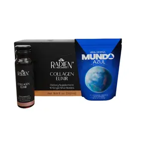 Mundo Azul Collagen Elixir Dietary Supplement - 10 Single Shot Bottles, 16.9 fl oz (500 ml)