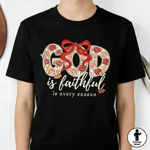 Women S Heavyweight 230g Washed Batik Cotton T Shirt Featuring GOD Print Dye Retro Round Neck Casual Summer Festival Wear All Season Gift