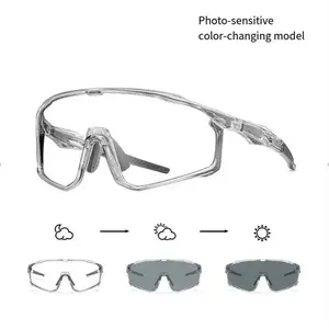 Photochromic Sports Eyewear - Large-Frame Windproof Prescription Sunglasses, Vision Protection Goggles for Road Biking, Fishing, Photocromatic Sports Eyewear