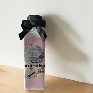 Pink Lush Bath Salt Tea, Luxurious Spa  Bath Soak, with Coconut Oil, Dry Flowers & Himalayan Salt