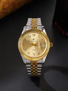 RICECGO 1pc men's business watch, Quartz Watch, Arabic numerals, fashionable and versatile accessories, non-fading stainless steel strap, date display, Quartz Analog Watch, The ideal gift with a box!