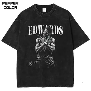 Retro Anthony Edwards Basketball  Graphic Tee, Game Day Shirt, Stylish Crew Neck Short Sleeve T-Shirt, Unisex Streetwear for Men Women,Trending, All Size, Gift Basketball fans
