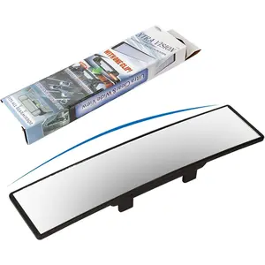 11.81-inch Universal Fit Clip-On Wide-Angle Car Interior Rear-View Mirror, Removable Secure Design for Enhanced Visibility & Safety, Stylish Modern Vehicle Accessory