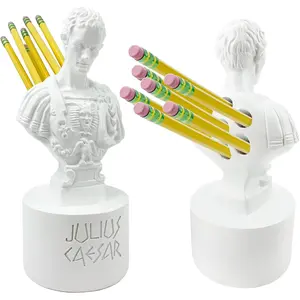 Julius Caesar Pencil Holder Fun Caesar Pen Holder for Desk Teacher Office Organizers Stationary for History Teacher Ides of March arknato