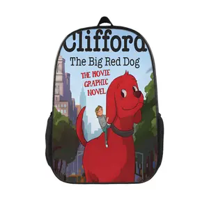 Clifford The Big Red Dog Backpack 17" - Waterproof & Ergonomic Design for Office, Gym, Weekend Trips | Quick-Access Side Pockets + Reinforced Base