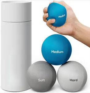 Hand Therapy Exercise Stress Ball Bundle - Tri-Density Stress Balls for Adults & Grip Strengthening