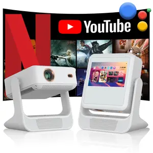 Touch Screen Projector A2pro / 8-inch touch screen, native 1080P, supports 4K, auto focus and correction, Dolby sound, Wi-Fi 6, Bluetooth connection, 180° rotation, home projector, outdoor projector, suitable for games, movies and gifts.