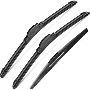 Set of 3 Wiper Blades for Mitsubishi Outlander Sport 2011-2022, Original Equipment Replacement for Front and Rear Wipers, 24 inches, 21 inches, 10 B (3-Pack) J-Hook