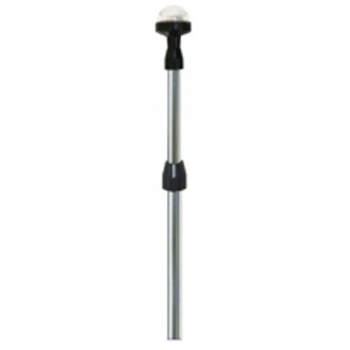 Unified Marine Stowable Stern Light, Telescopic Aluminum Pole Extends 26-48 In., 360-Degree Light with Non-Glare Insert, 12V, 15 Candle Power, Adjustable Height, 30.5 X 3.75 X 2.75 In., Boat Use, Non Glare Safety Insert