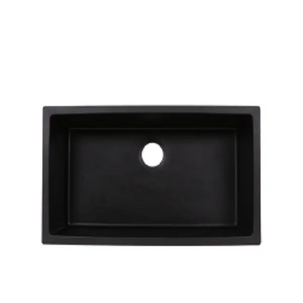 LSGC78 Undermount Single Bowl Granite Composite Sink Black