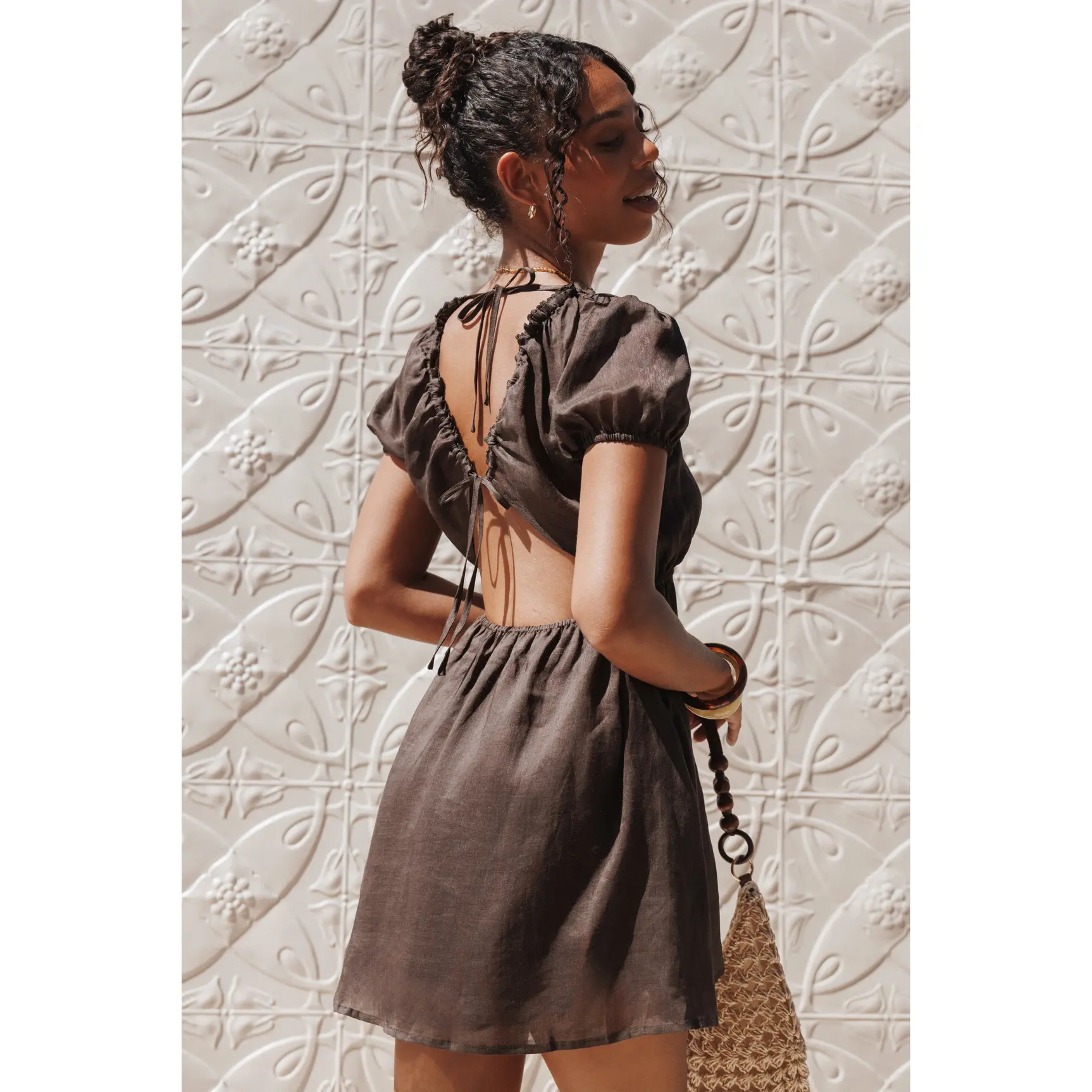 Arista Mini Dress - Espresso