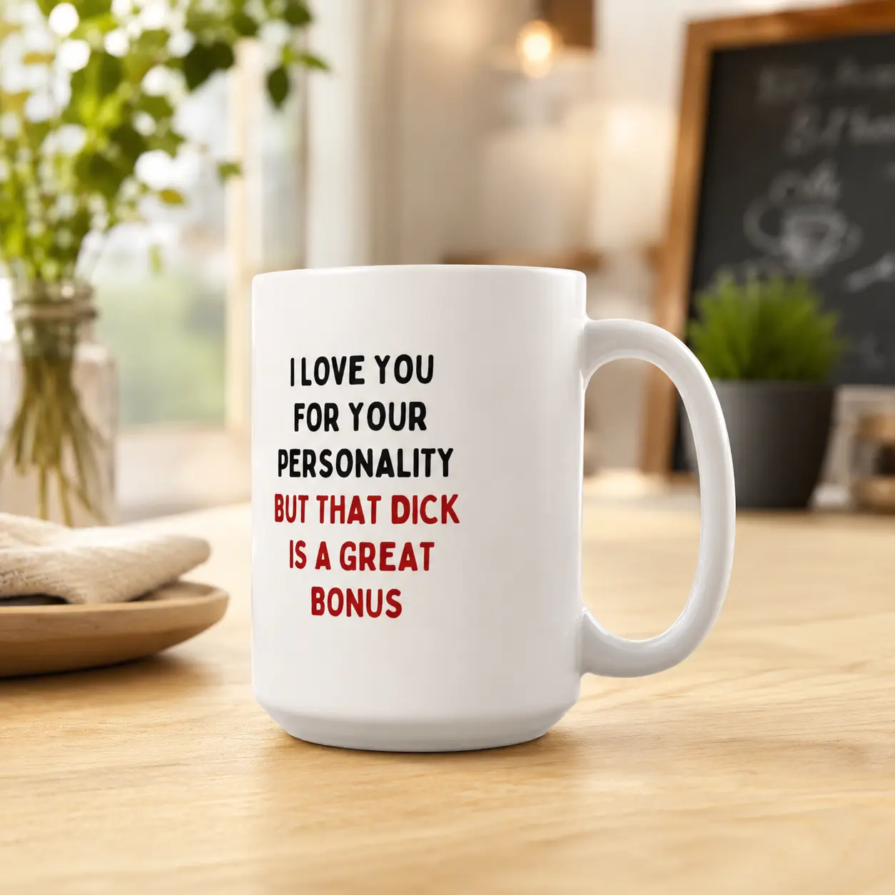 I Love You For Your Personality But That Dick Is A Great Bonus Mug | ceramic | 11 oz | 15 oz